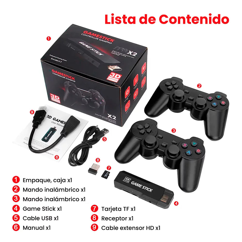 GameStick 4K (+34.000 juegos de 35 Consolas)