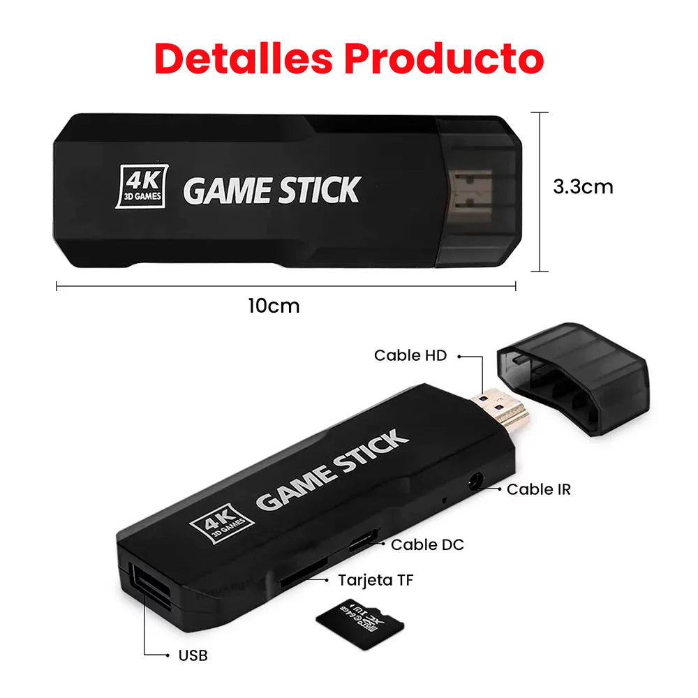 GameStick 4K (+34.000 juegos de 35 Consolas)