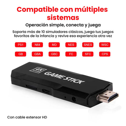 GameStick 4K (+34.000 juegos de 35 Consolas)
